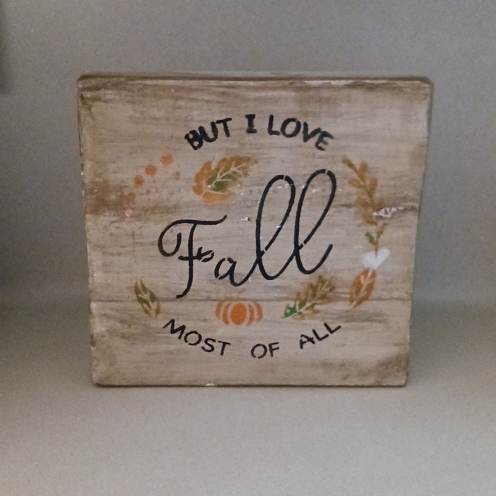 FALL AND GATHER WOOD DECORATION